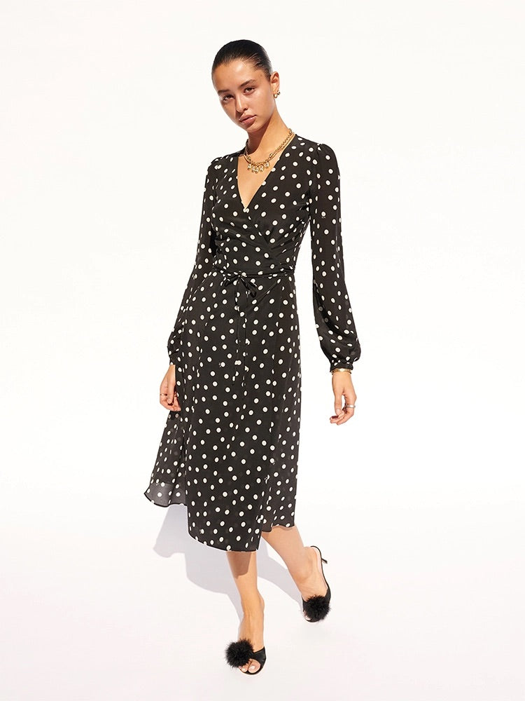 The Violette Black White Dress - XXS