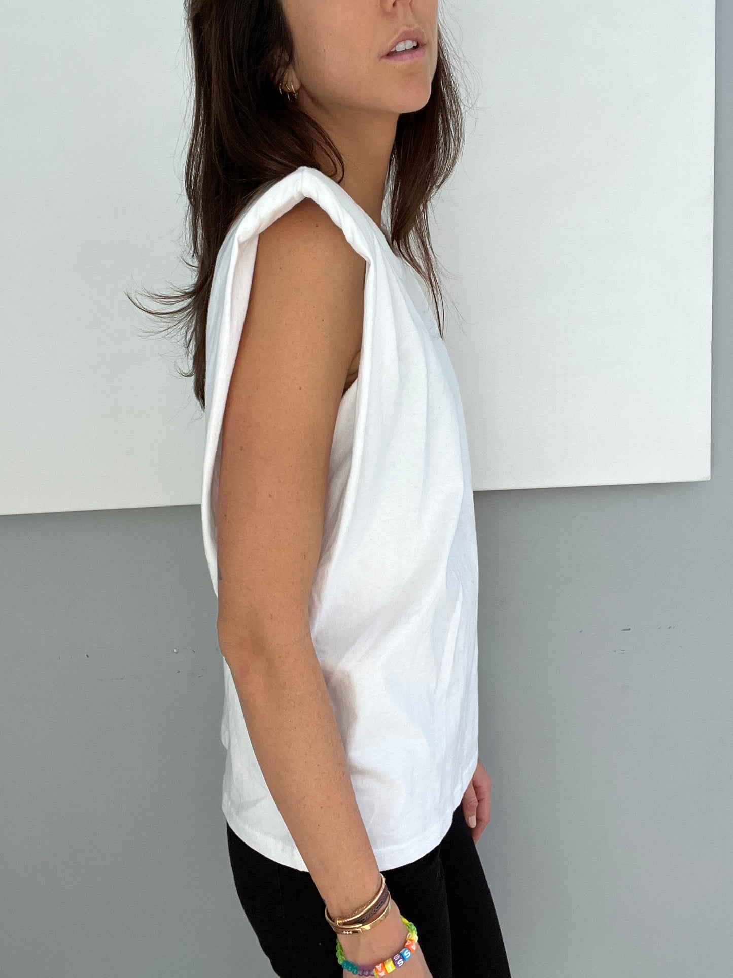 Eva Padded Shoulder Muscle T-Shirt