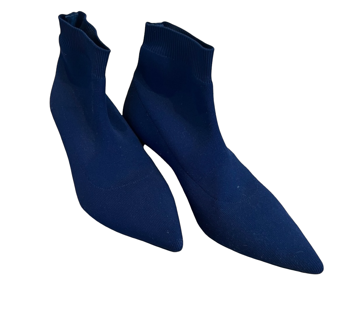 Socks Knit Blue Boots - 7.5