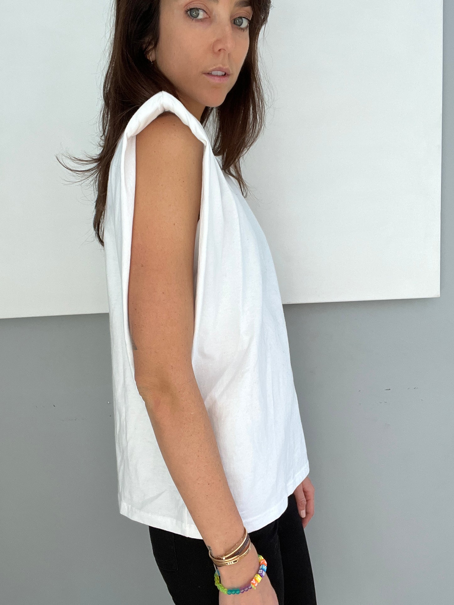 Eva Padded Shoulder Muscle T-Shirt