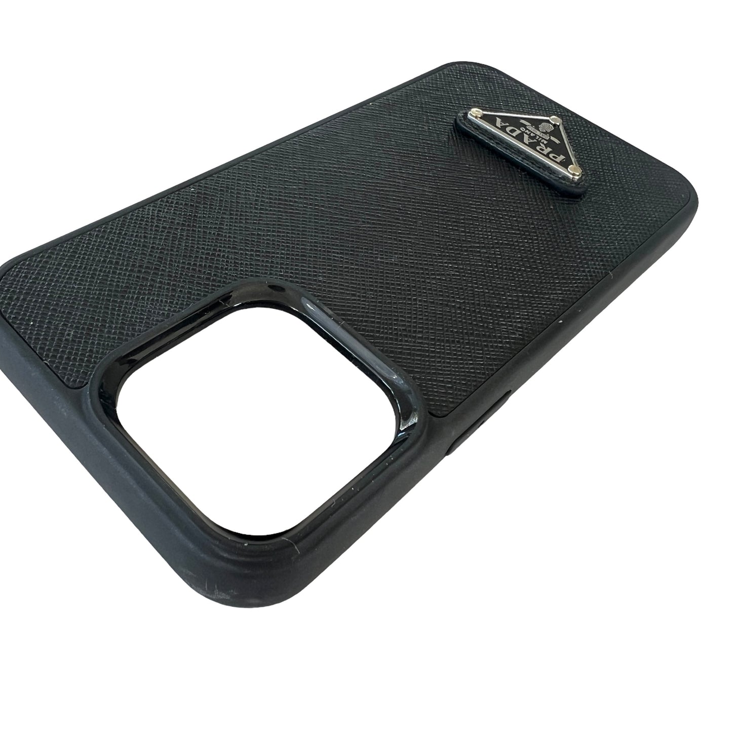 Black Saffiano iPhone 13 Pro Case