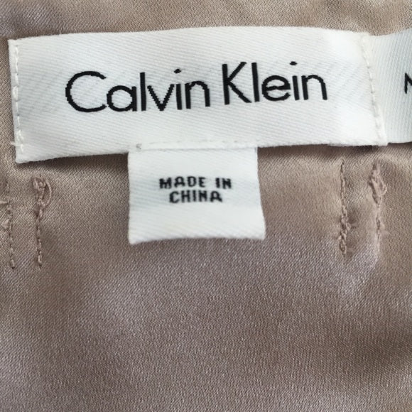 Beige Silk Tank Top - M