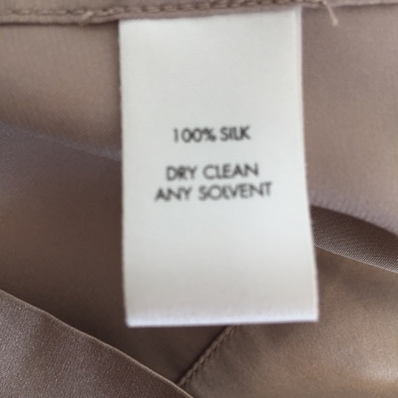 Beige Silk Tank Top - M