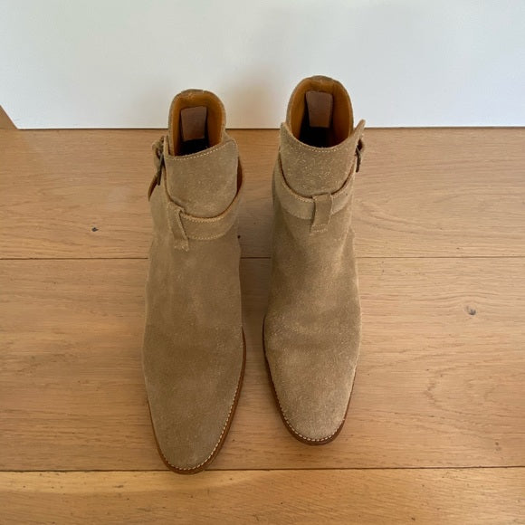 Tan Suede Leather Boots - 7.5