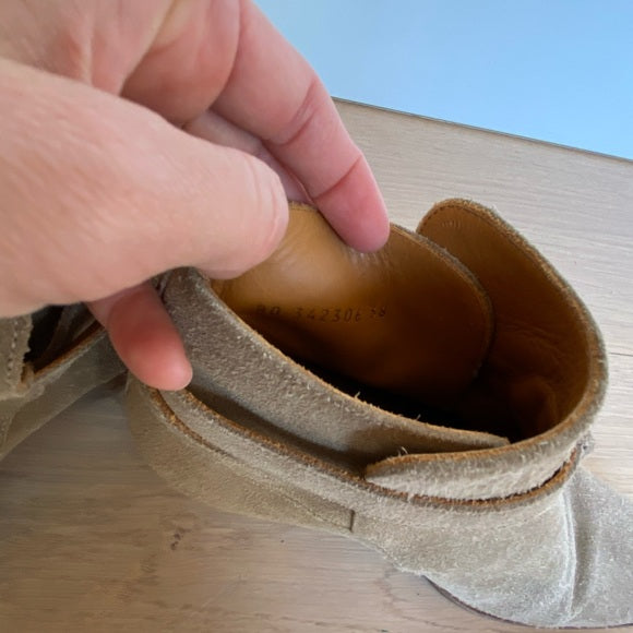 Tan Suede Leather Boots - 7.5