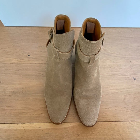 Tan Suede Leather Boots - 7.5