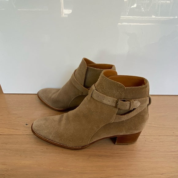 Tan Suede Leather Boots - 7.5