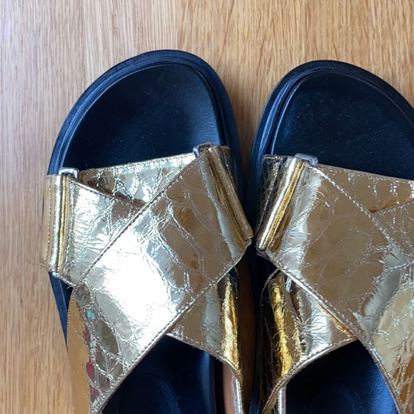 Fussbet metallic-effect sandals - 7.5
