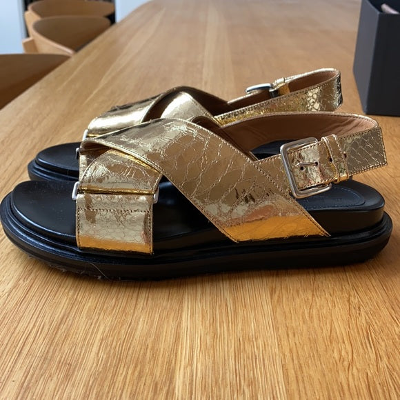 Fussbet metallic-effect sandals - 7.5