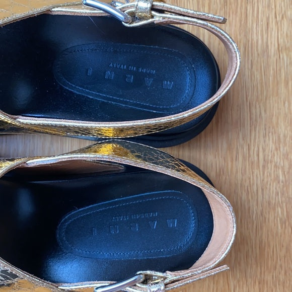 Fussbet metallic-effect sandals - 7.5