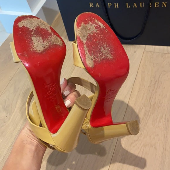 Nude Patent Heels - 8