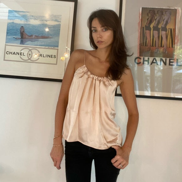 Silk Soft Pink Top - XS