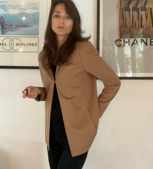 Tan Cashmere Blazer - S