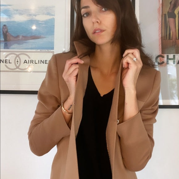 Tan Cashmere Blazer - S