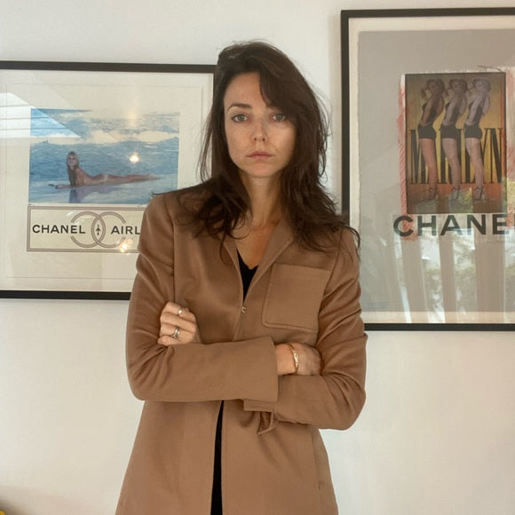 Tan Cashmere Blazer - S