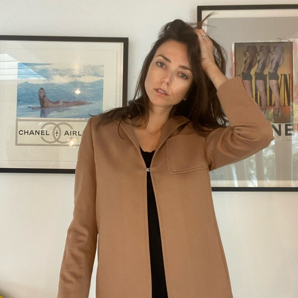 Tan Cashmere Blazer - S