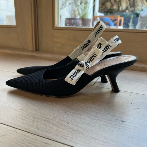 Black Slingbacks - 7.5