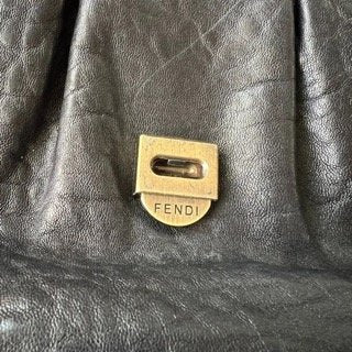 Black leather Tote Zucca Logo