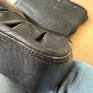 Black leather Tote Zucca Logo