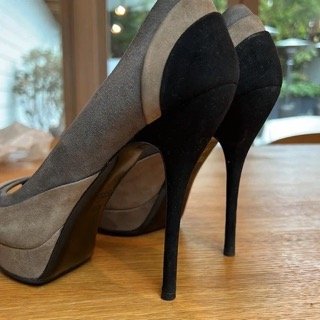 Suede Platform Heels - 7