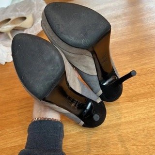 Suede Platform Heels - 7