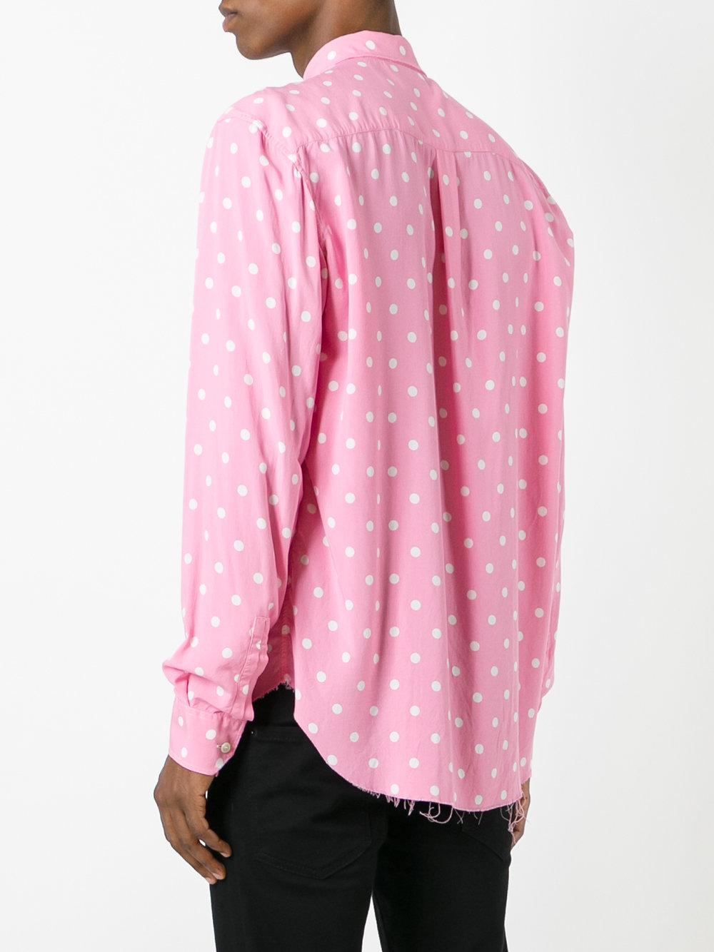 Pink Polka Dot Shirt - L