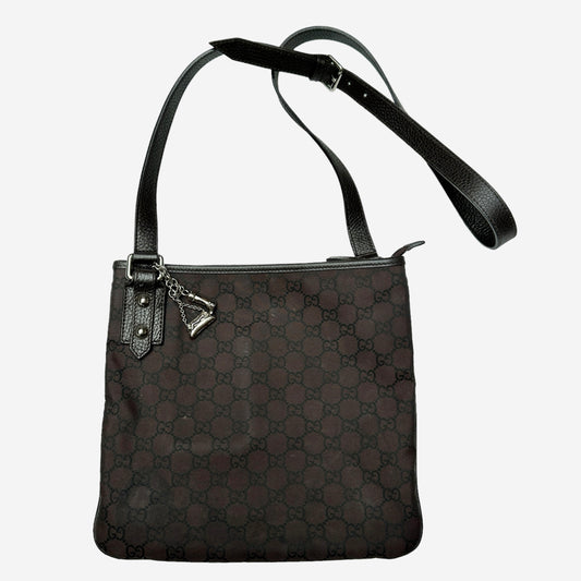 Brown Logo Crossbody Bag