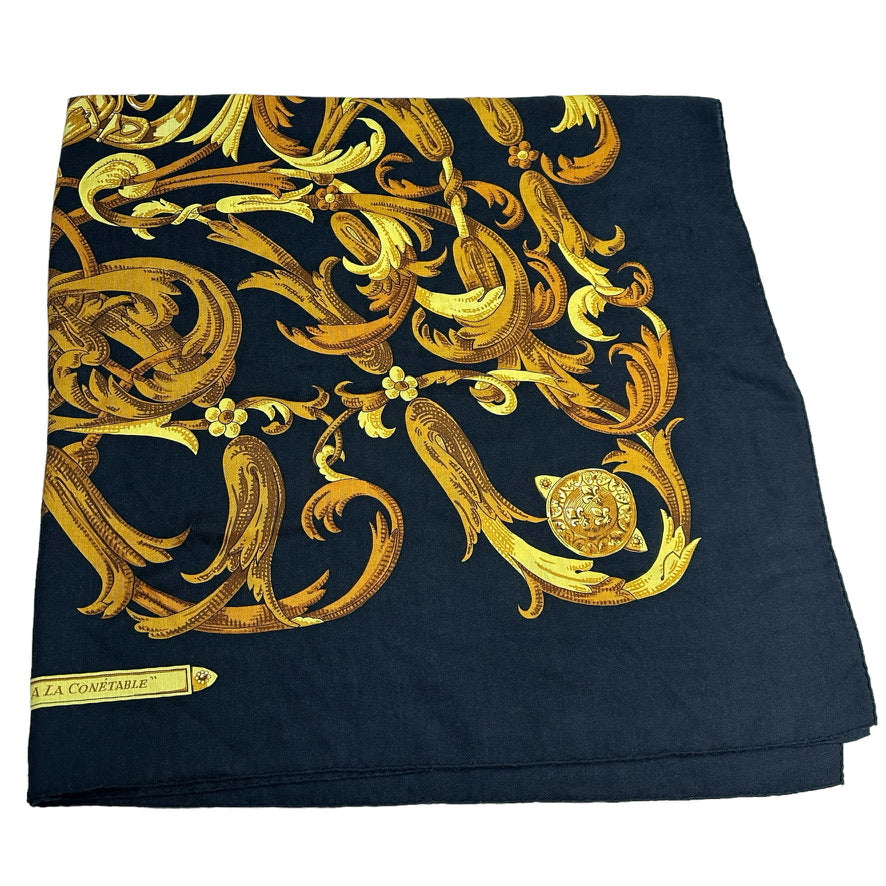 Black & Gold Cashmere Shawl