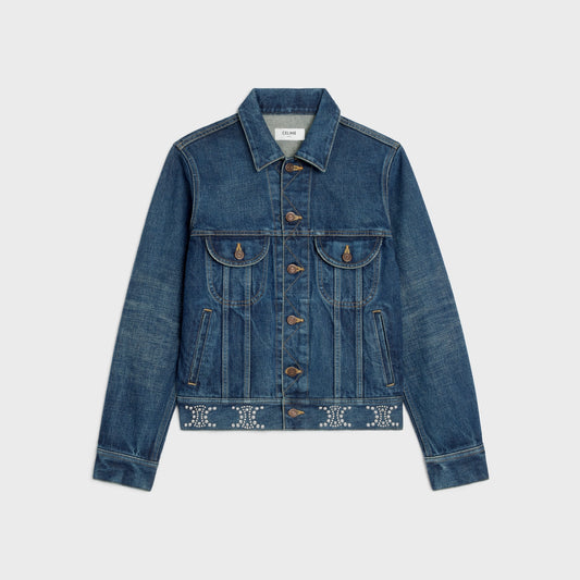 Triomphe Logo Denim Jacket - XS