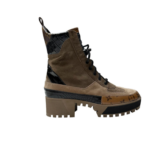 Monogram Combat Boots - 11