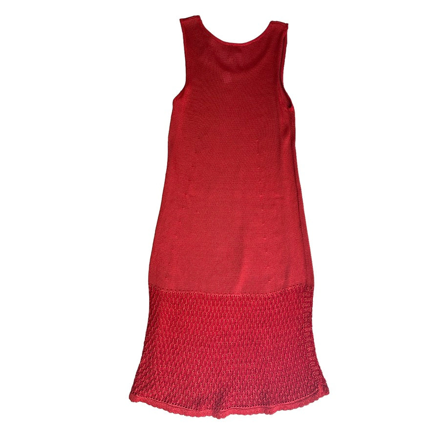 Vintage Red Slip Dress - M