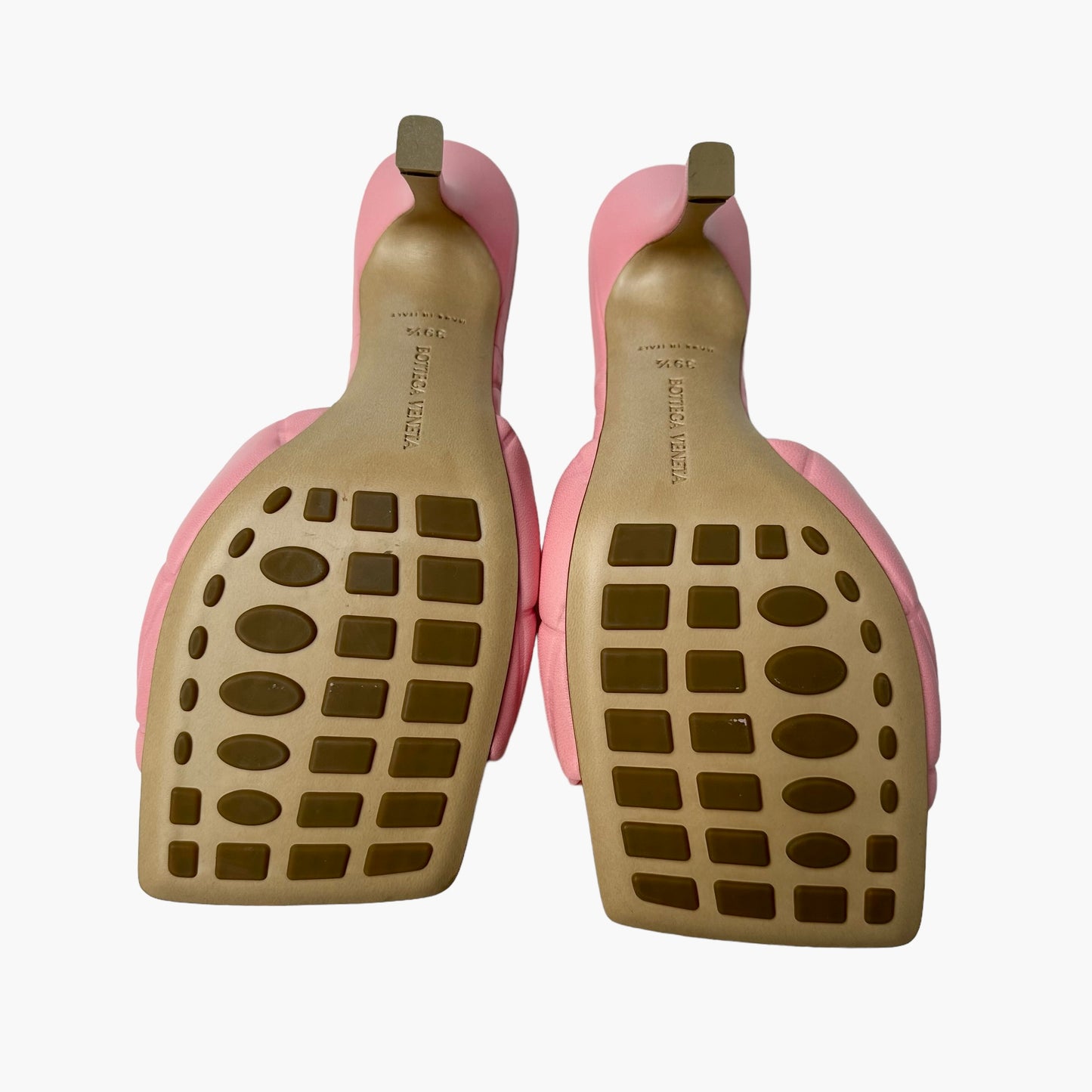 Pink Leather Slides - 9.5