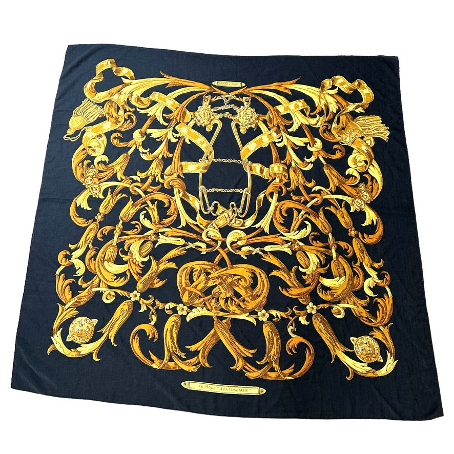 Black & Gold Cashmere Shawl