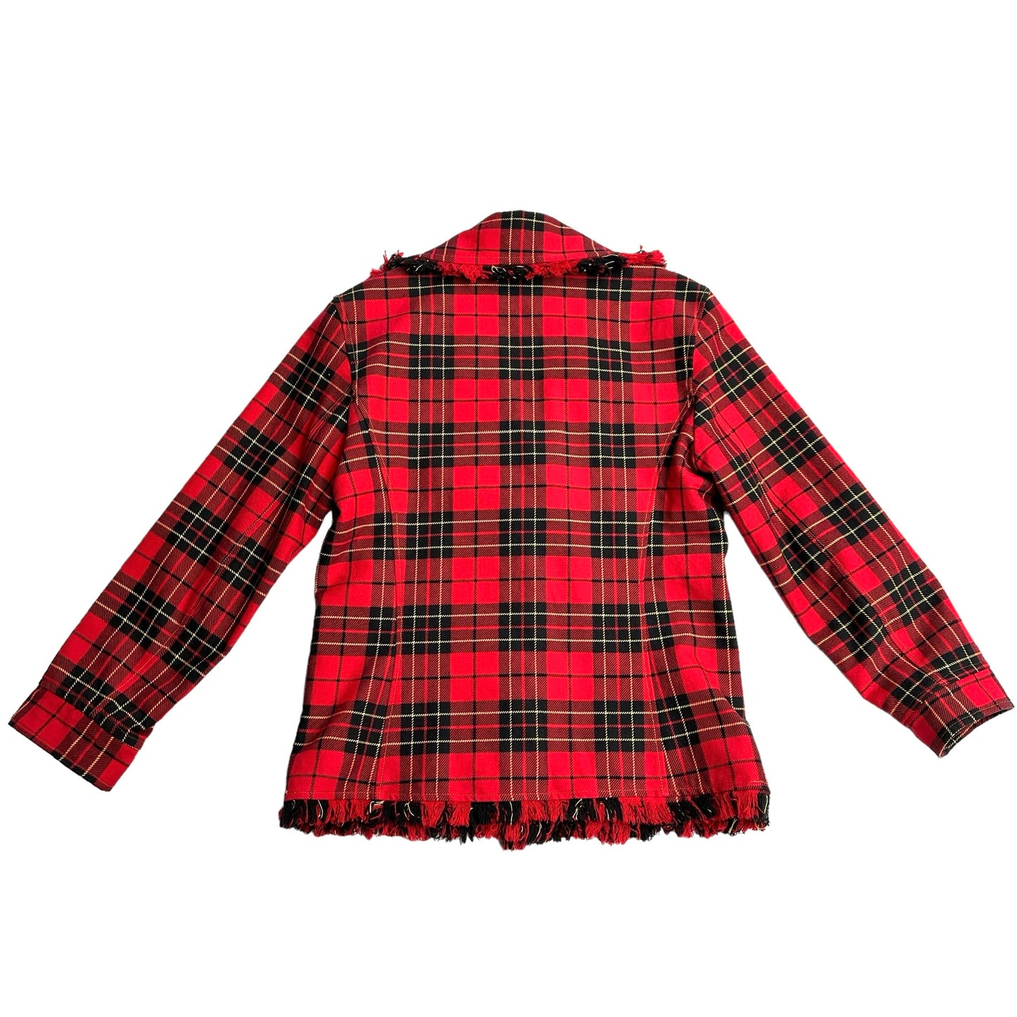 Red Plaid Blazer - L