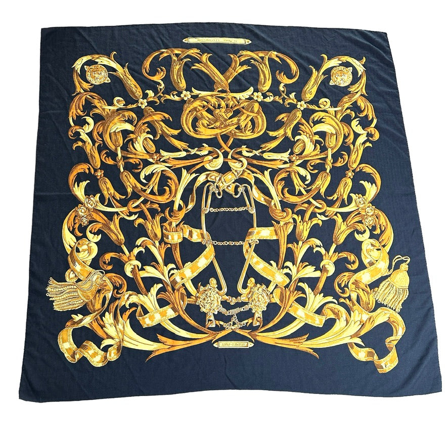 Black & Gold Cashmere Shawl