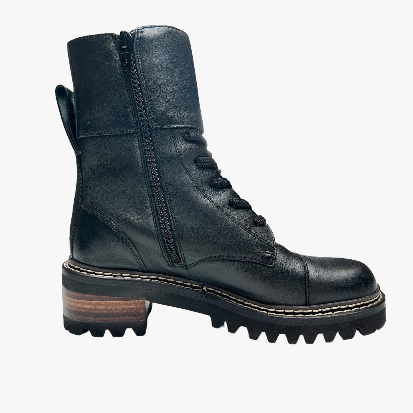 Black Combat Boot - 5.5