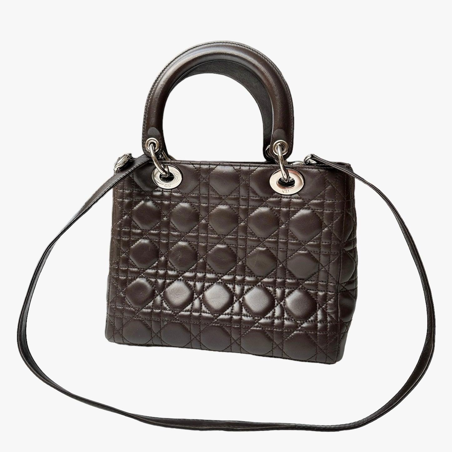 Chocolate Brown Lady Dior Tote