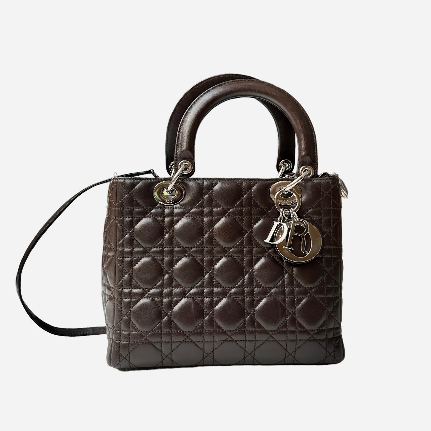 Chocolate Brown Lady Dior Tote