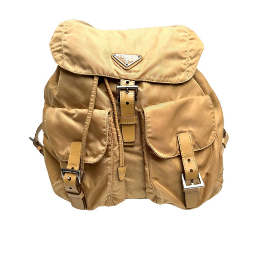 Beige Nylon Backpack