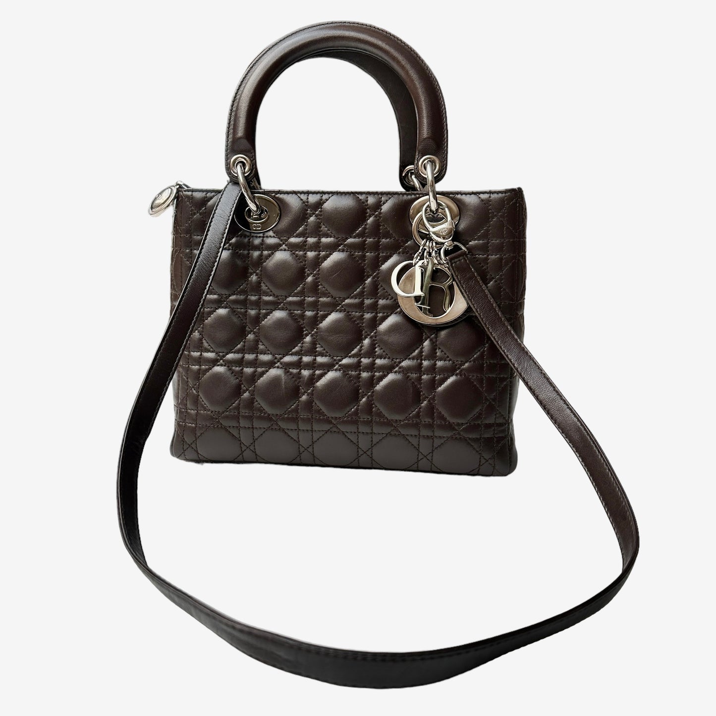 Chocolate Brown Lady Dior Tote