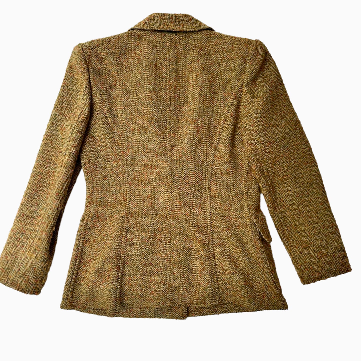 Vintage Brown Green Wool Blazer - S/M