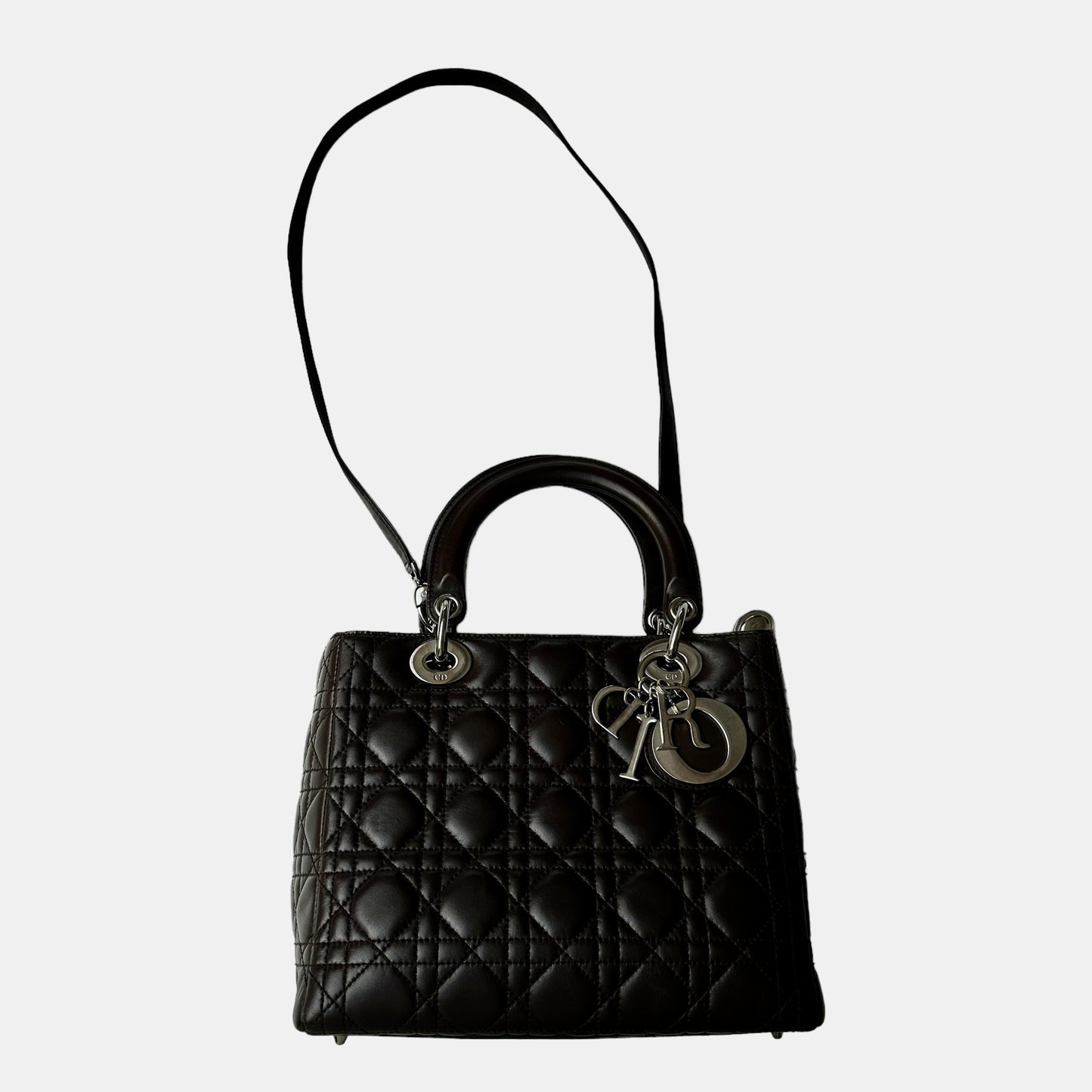 Chocolate Brown Lady Dior Tote