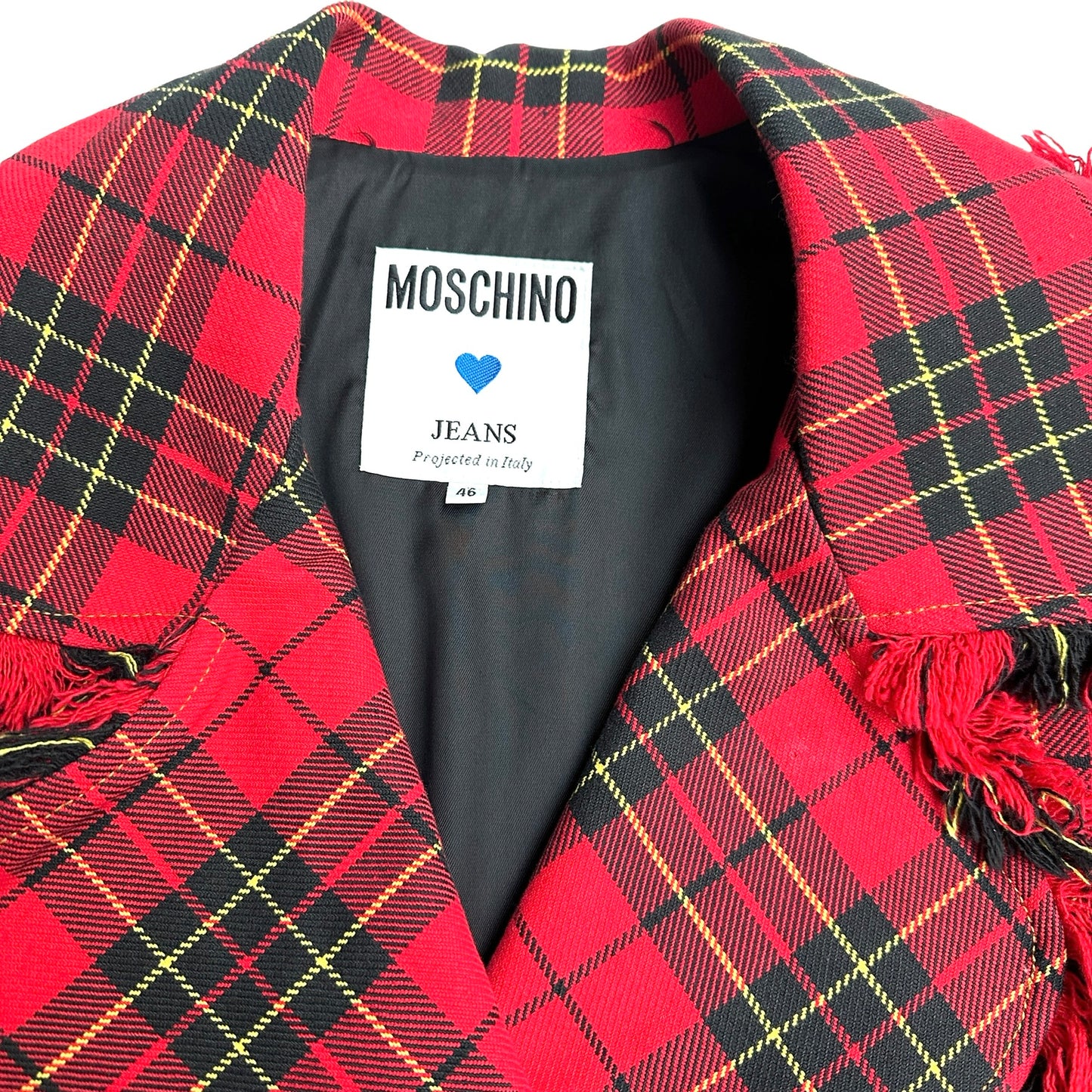 Red Plaid Blazer - L