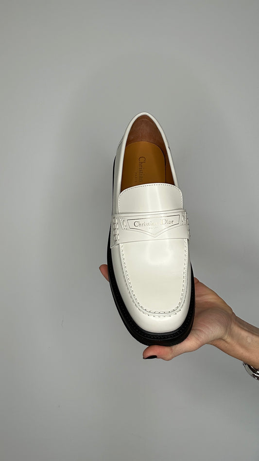 White Logo Loafers - 8.5