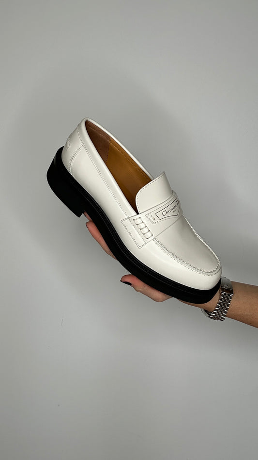 White Logo Loafers - 8.5