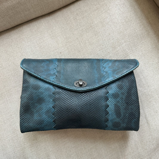 Blue Phyton Clutch