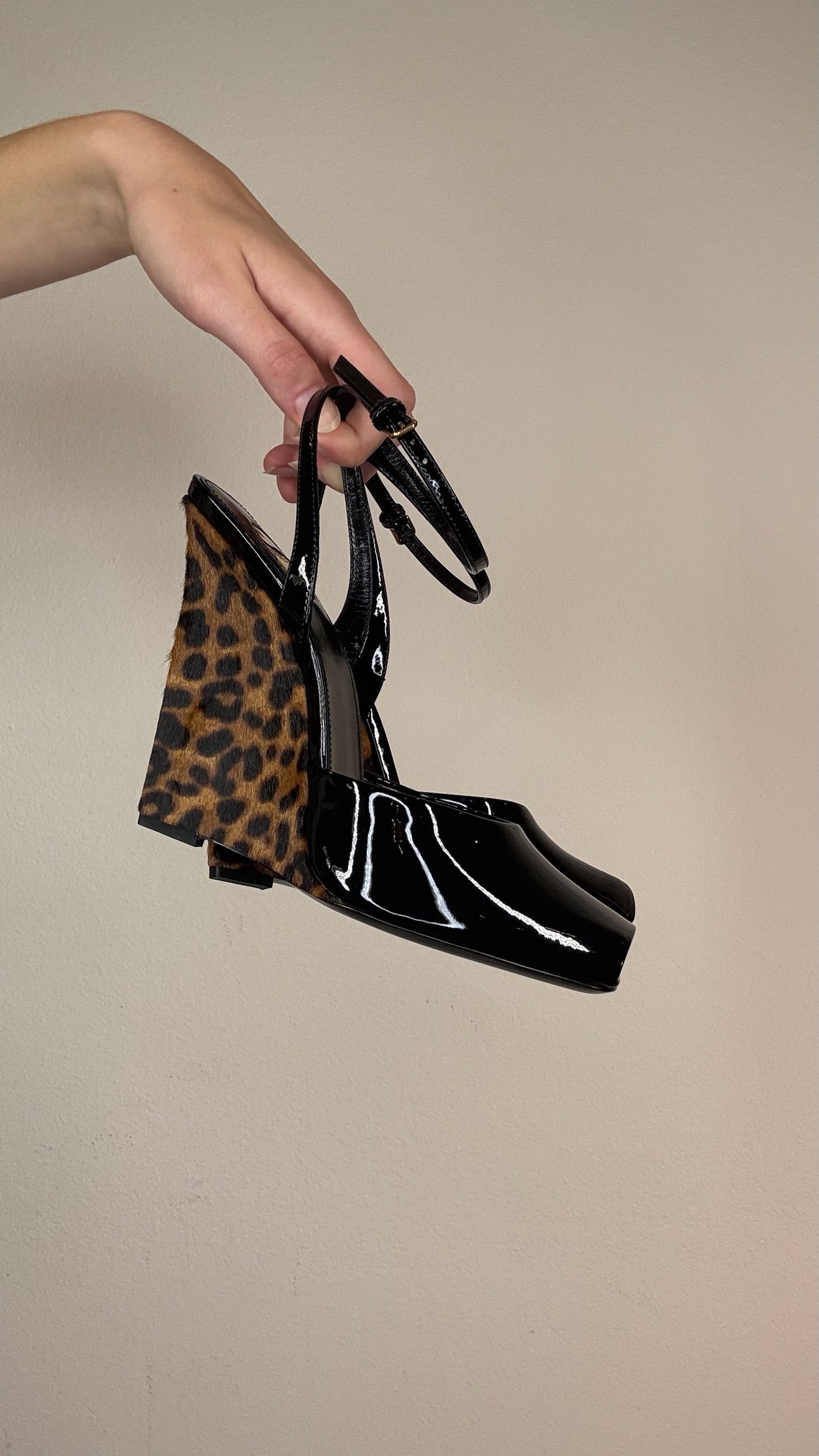 Saint Laurent Patent Wedge Heels