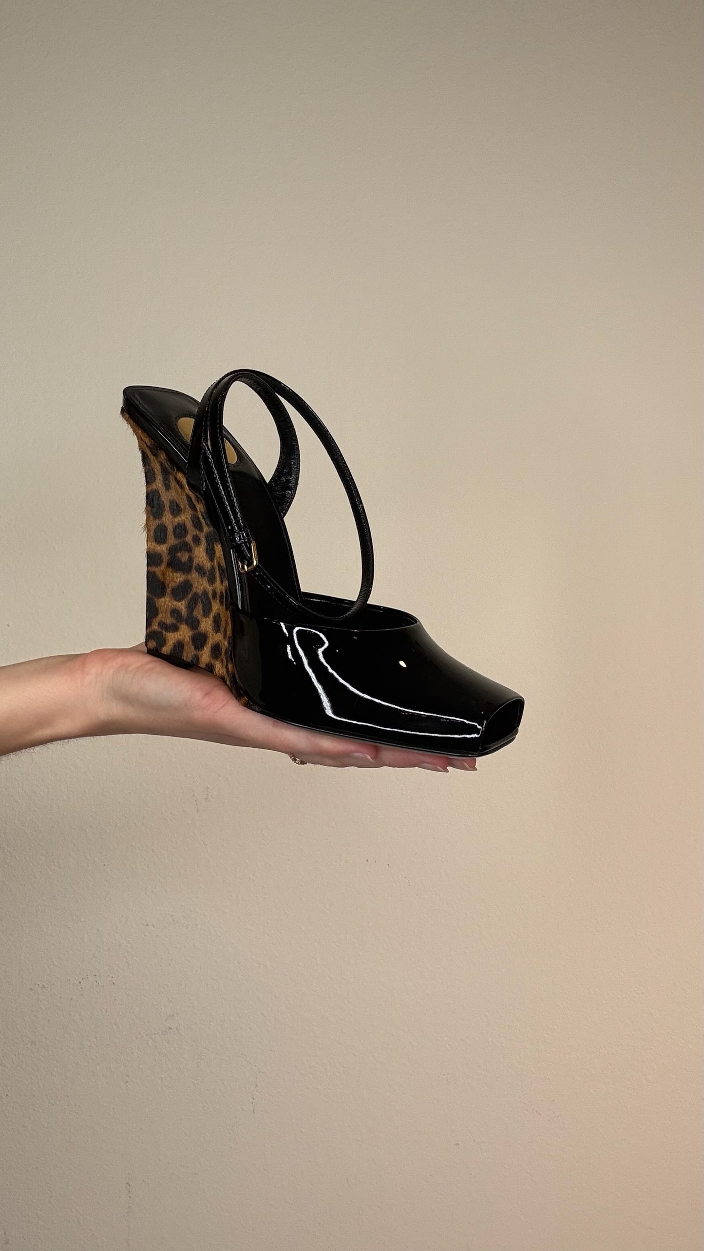 Saint Laurent Patent Wedge Heels