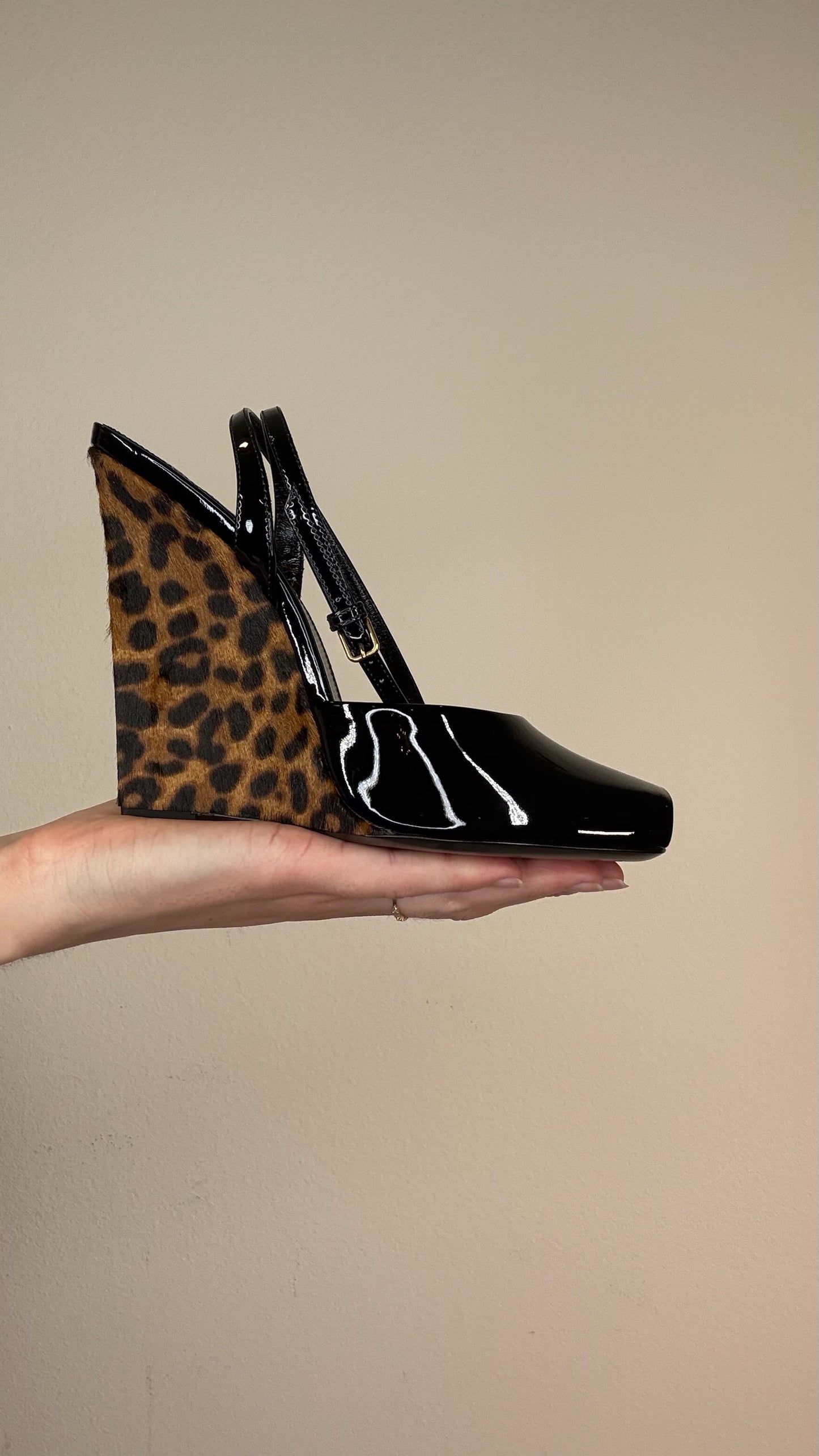 Saint Laurent Patent Wedge Heels