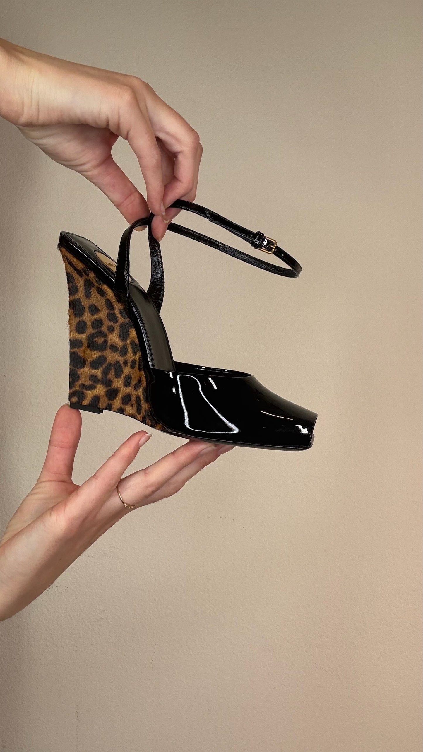 Saint Laurent Patent Wedge Heels